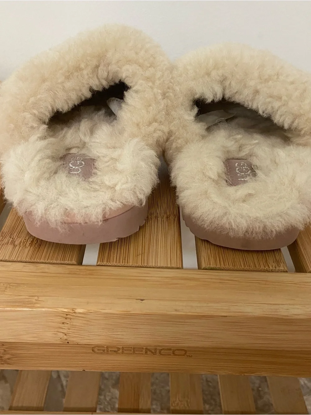 UGG Kids Sequin Shearling Clog - Cream with Rose and Silver Shine